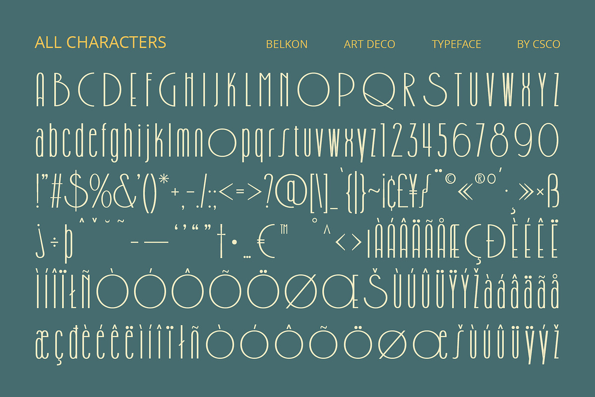 Belkon – Art Deco Font, a Sans Serif Font by Craft Supply Co. (Photo 8 of 8)