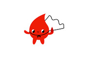 Blood Drop Superhero Medical Donor, a Healthcare Illustration by the_myro (Thumbnail 11 of 12)