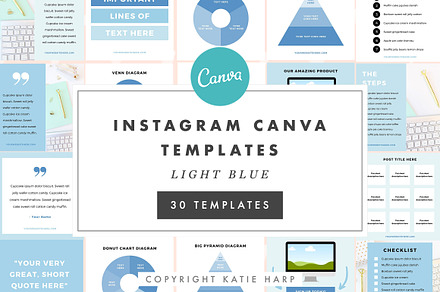 Instagram Canva Templates - Blue