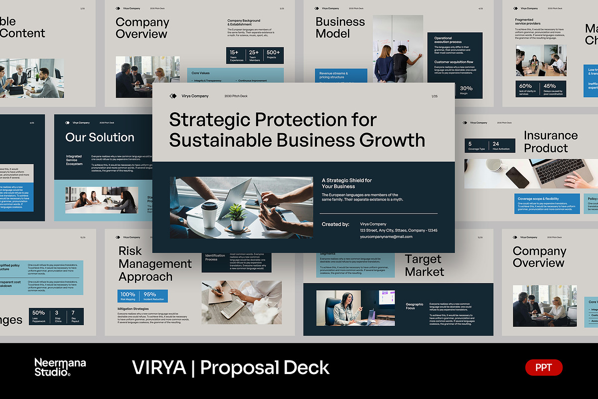 VIRYA | Marketing Proposal Deck PPT, a Presentation Template by Neermana (Photo 1 of 4)