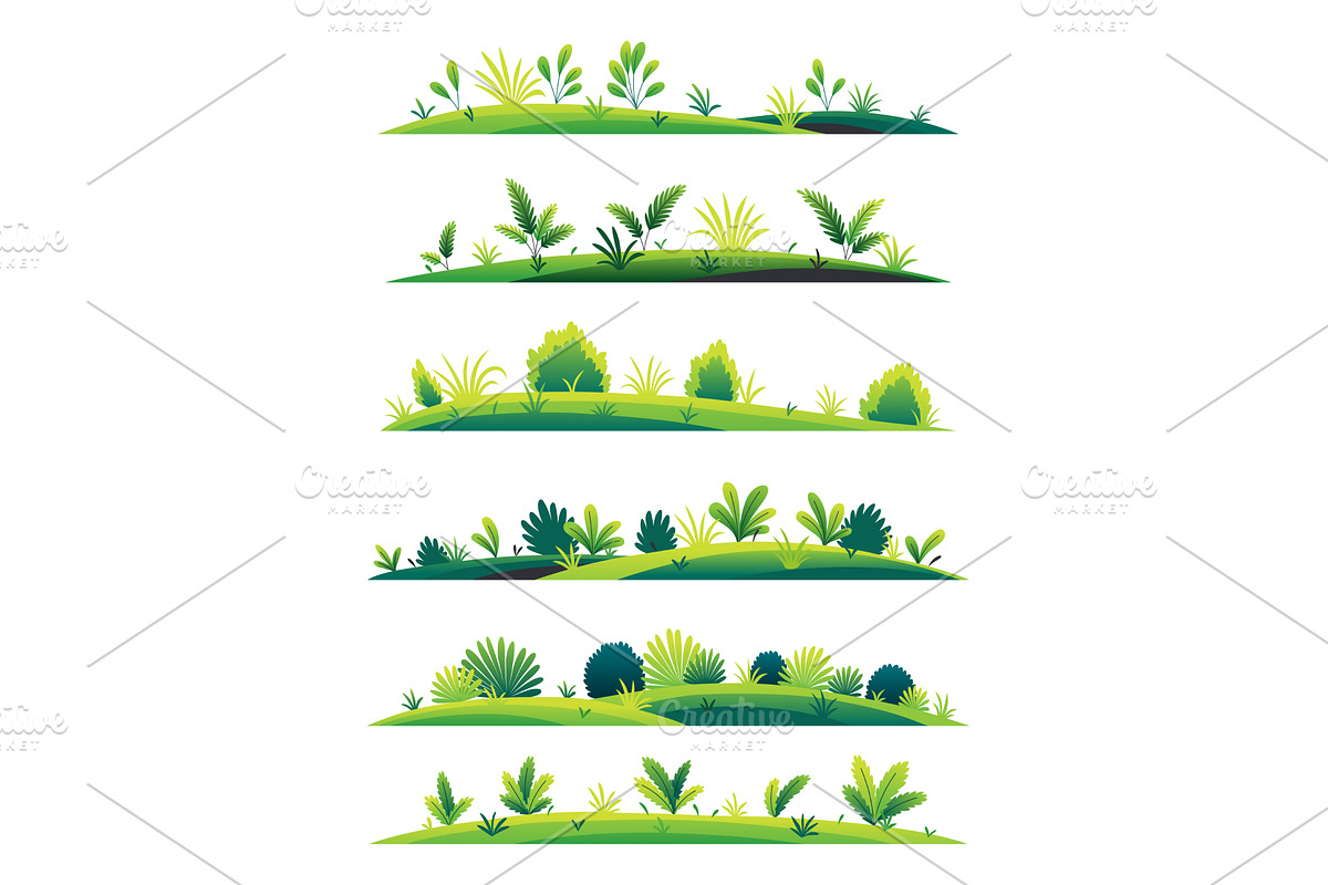 Green lawns with grass and, an Object Illustration by Things for designers