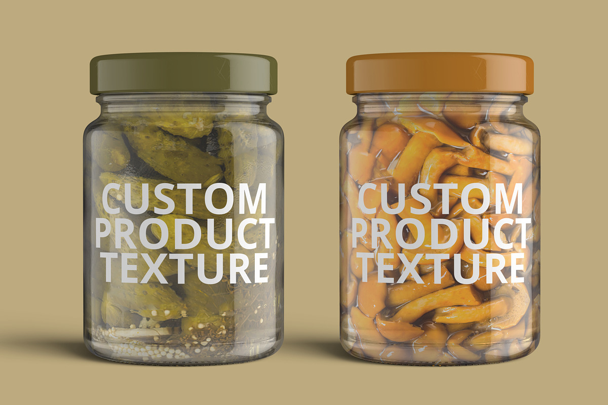 Pickle Sauce Honey Glass Jar Mockup, a Cups & Container Mockup by Digitalphaser (Photo 3 of 6)