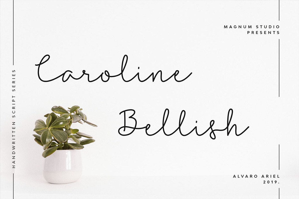 Caroline Bellish Script Font, a Script Font by Cherryline Master (Photo 1 of 10)