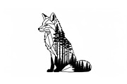 Fox Forest Silhouette Vector Bundle, an Illustration by Creativeshirt (Thumbnail 11 of 31)