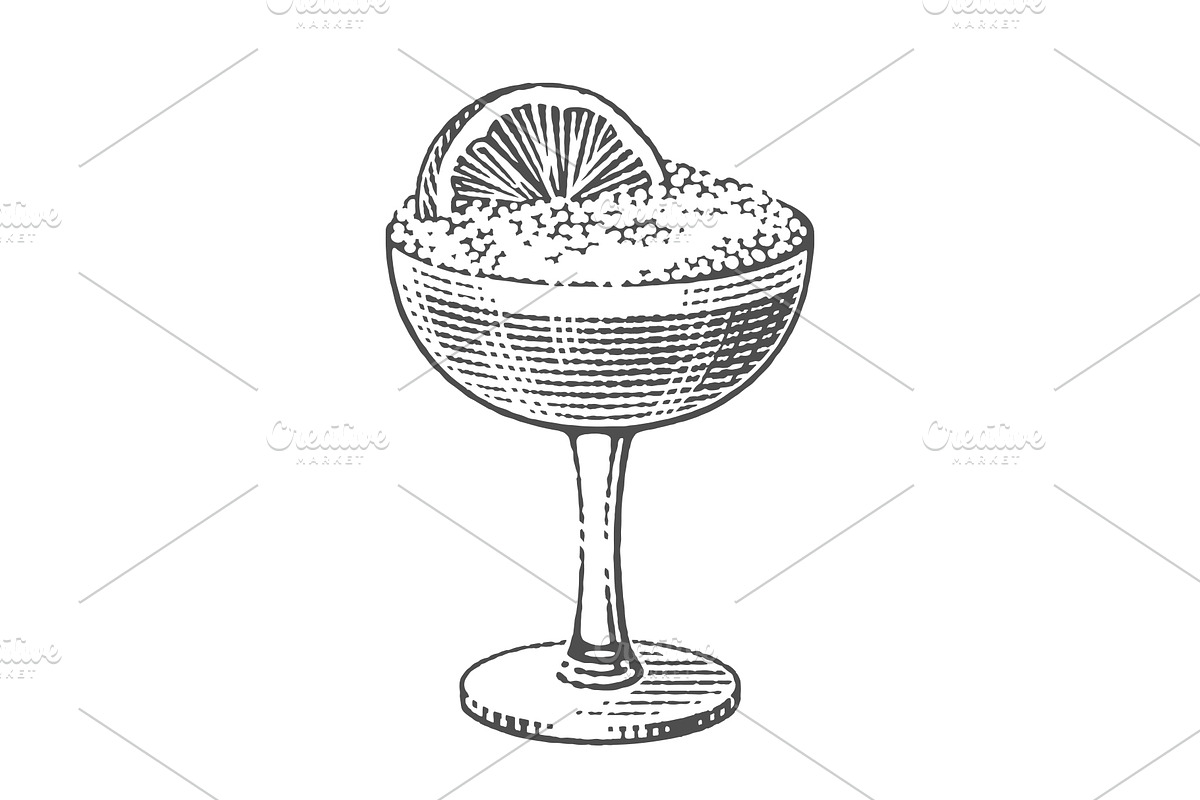 Сocktail or dessert glasses., a Food Illustration by Irina Trusova (Photo 3 of 5)