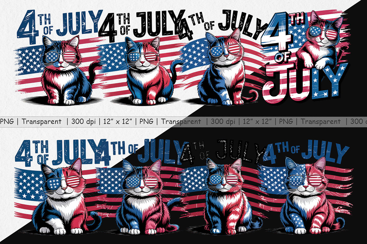 4th of July Cat, a Graphic by Artnoy (Photo 2 of 5)