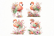 Whimsical Summer flamingo Clipart, an Illustration by Designworld (Thumbnail 5 of 8)