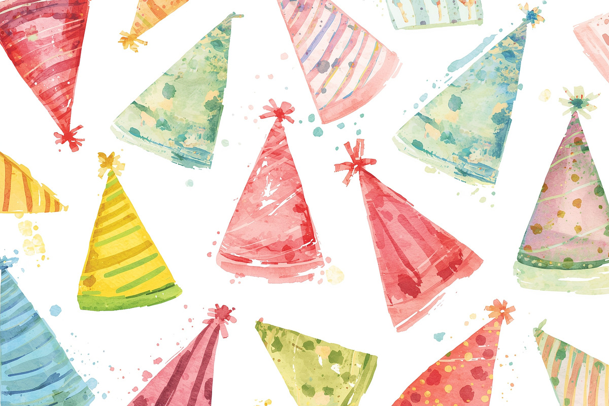 watercolor birthday watercolor birth, an Illustration by Creativeshirt (Photo 10 of 16)