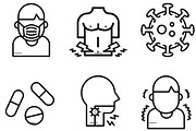 Icon Pack II: Corona Virus LINE, an Outline Icon by soglamun (Thumbnail 3 of 4)