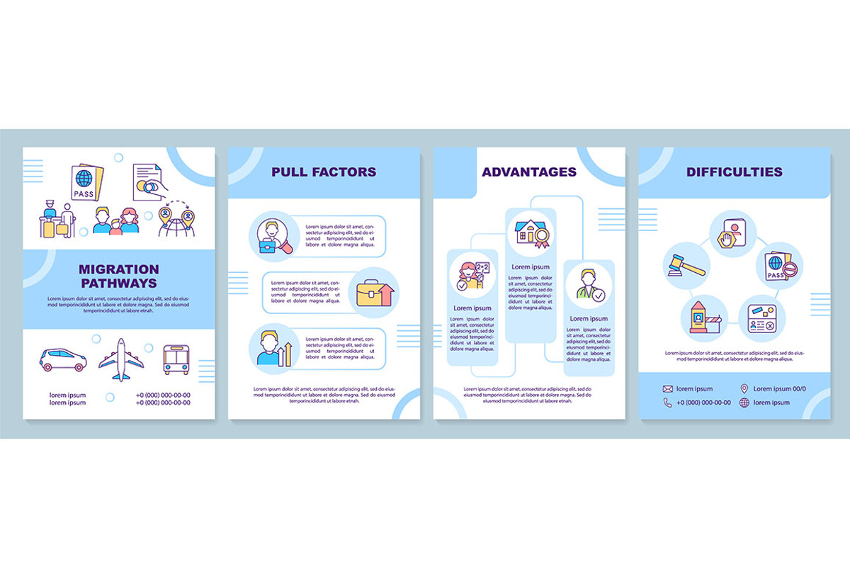 Migration abroad brochure template, a Brochure Template by IMG Visuals