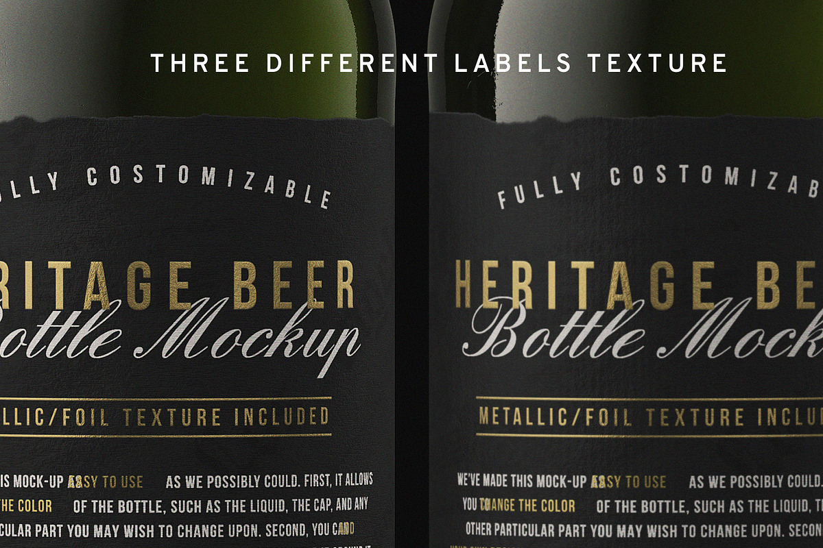 Beer Bottle Mockup V2, an Advertising Mockup by HexenDesigns (Photo 6 of 13)