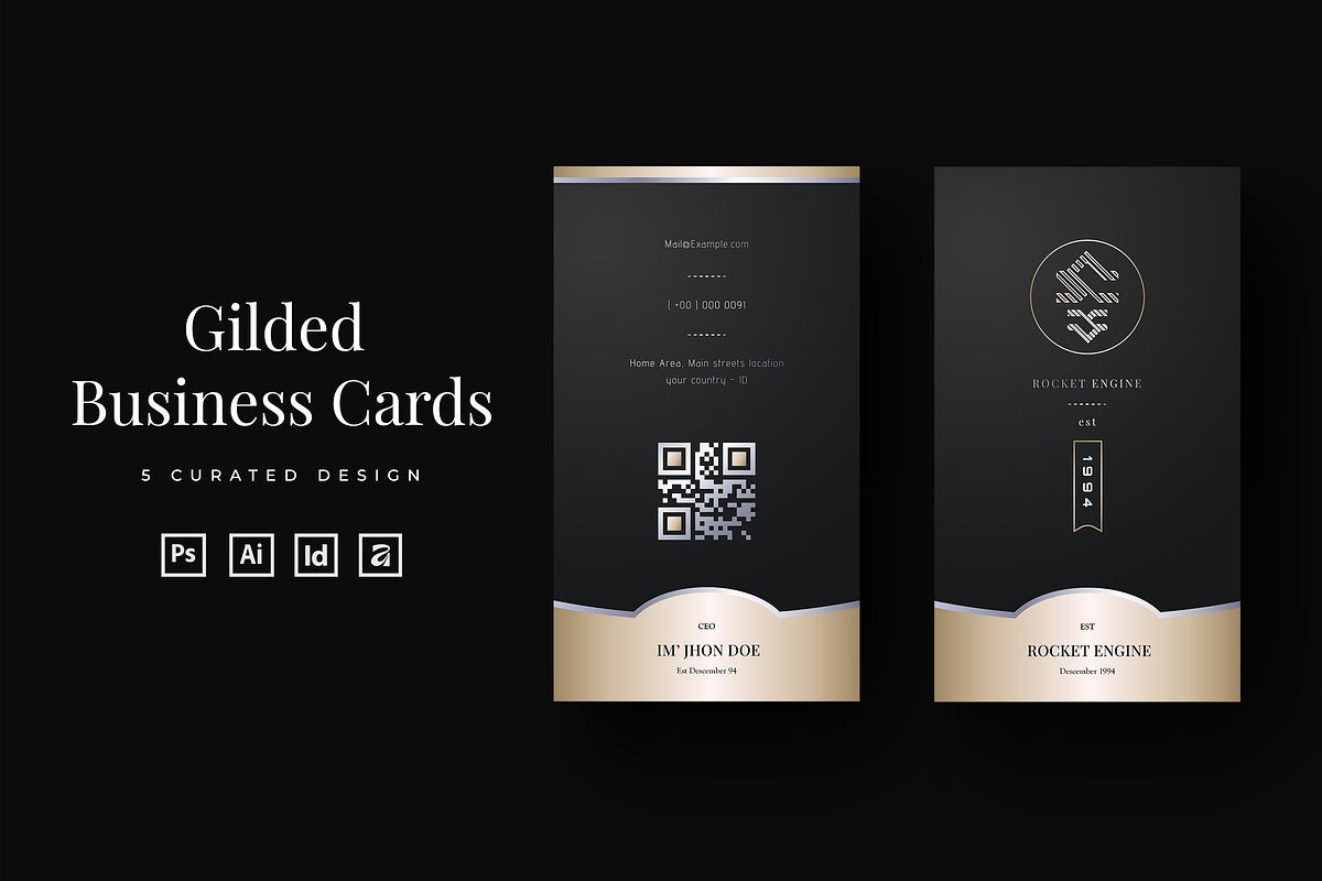 Gilded - Luxury Business Card, a Business Card Template by Ctrl space studio (Photo 1 of 9)