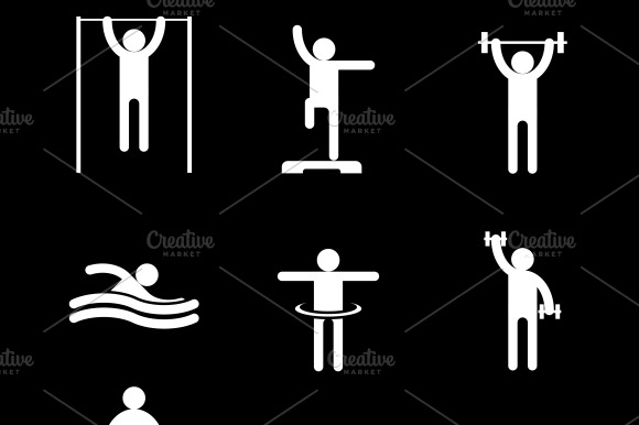 Fitness People Icons