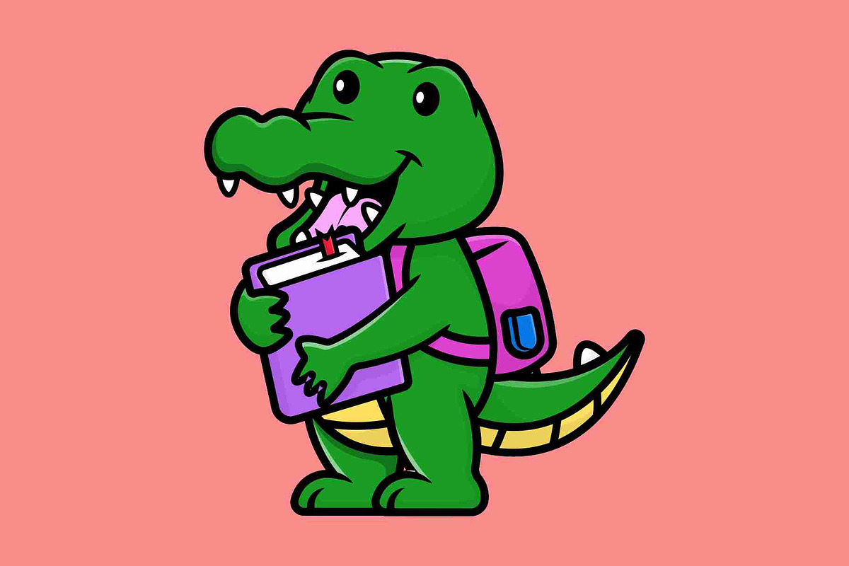 Cute Crocodile Cartoon Vector Icons, an Animal Illustration by Artstorystudio (Photo 7 of 7)