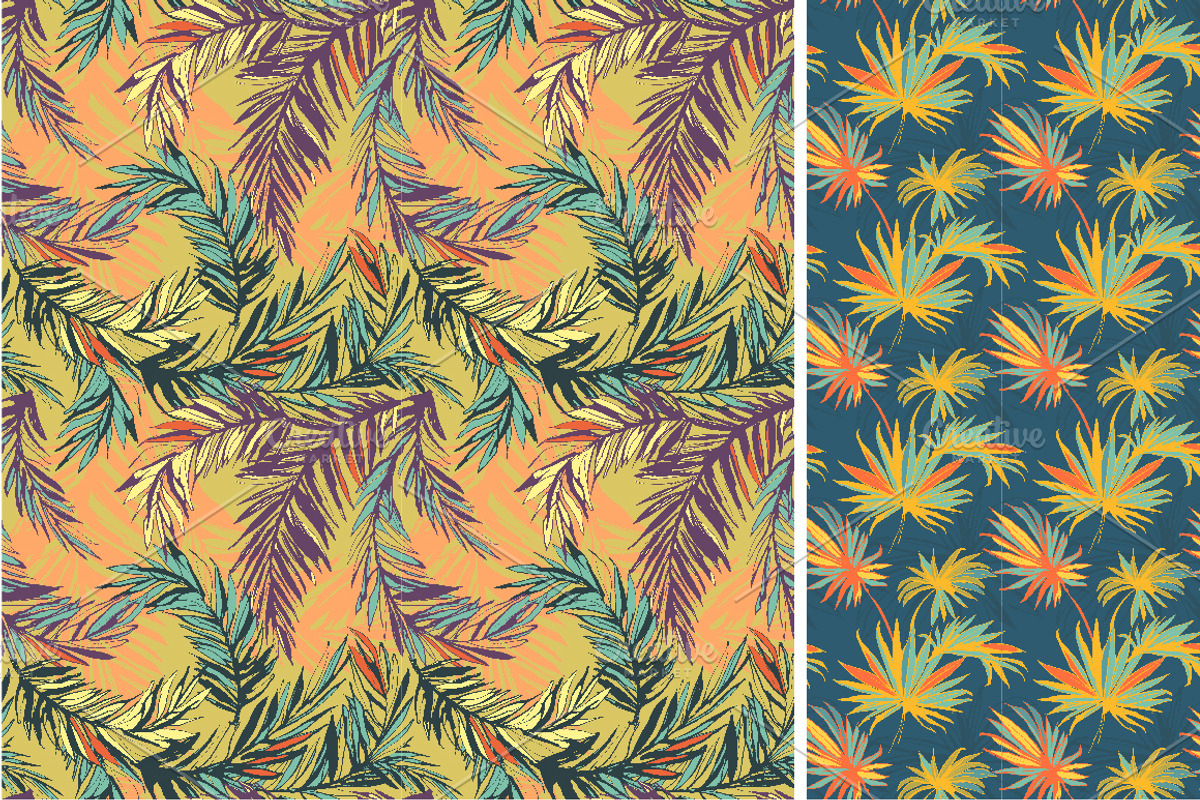 Big Tropical Set: patterns & frames, a Pattern Graphic by VasilkovS (Photo 7 of 7)