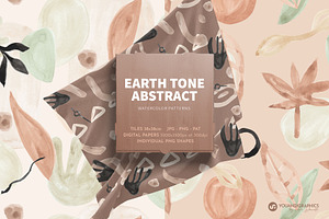 Earth Abstract Watercolor Patterns