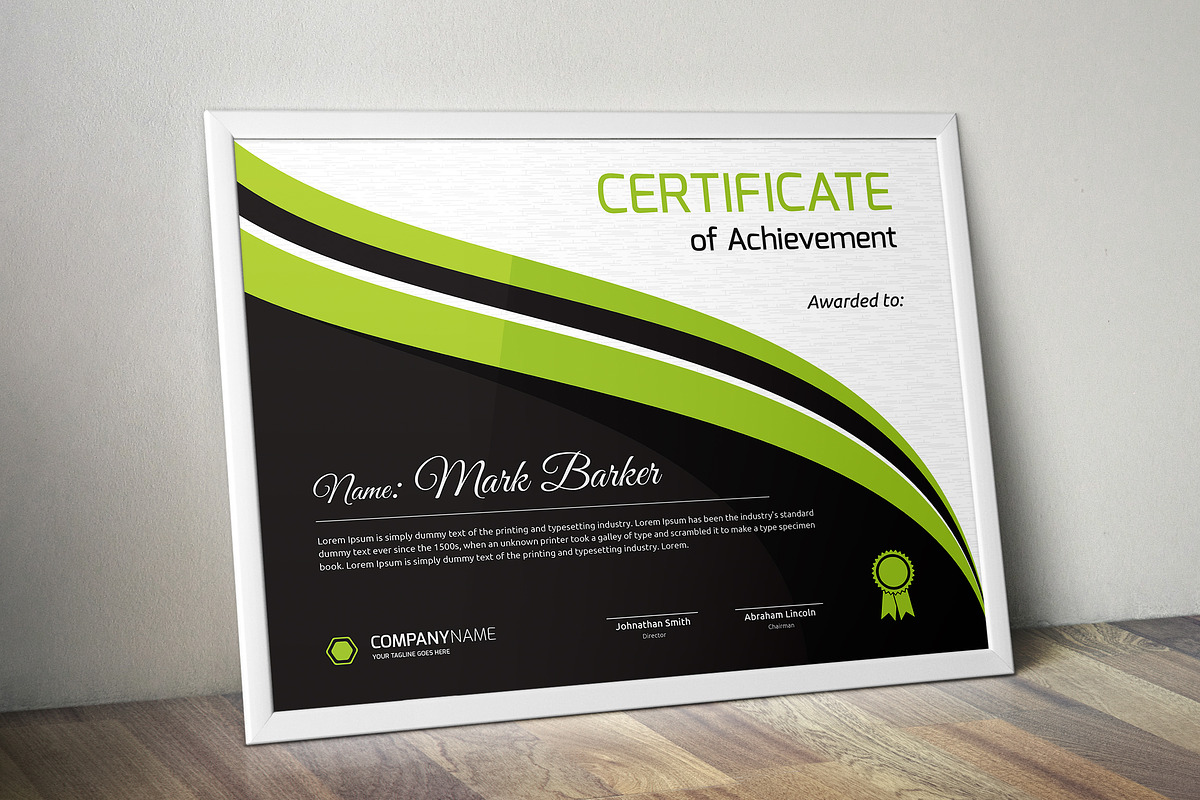 Certificate Word | PSD | AI, a Stationery Template by Curve Design (Photo 4 of 5)