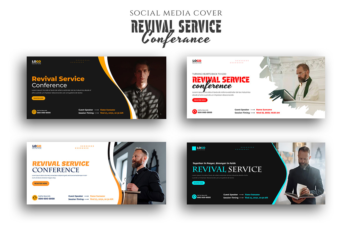 Revival Conference Facebook Cover, a Social Media Template by Designgrove