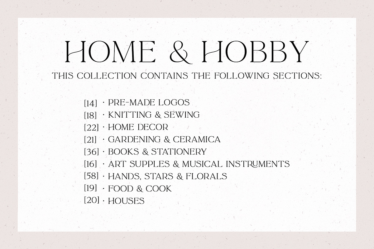 Home & Hobby | Line Logo kit, a Branding & Logo Template by Kate Macate (Photo 2 of 16)