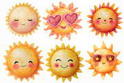 Spring Happy Sun Clipart, an Illustration by Designworld (Thumbnail 4 of 5)