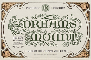 Dreams Mount Typeface, a Serif Font by alit design