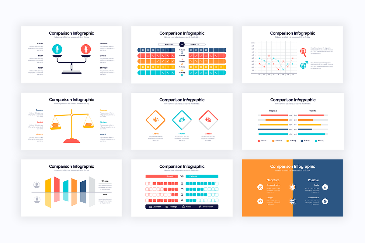 Comparison Keynote Infographics, a Presentation Template by Slidesmash ...