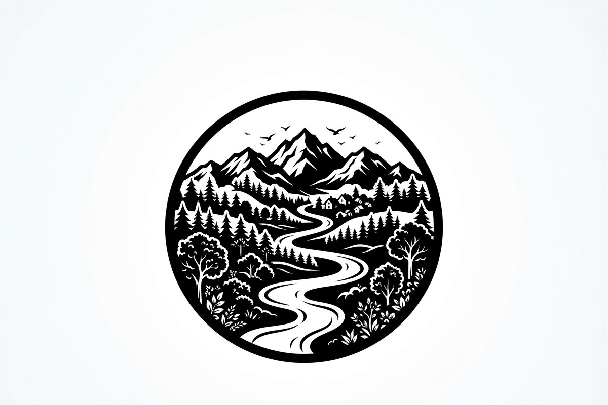 60 Eco Globe Landscape Silhouette, a Technology Illustration by Amazin_art (Photo 14 of 44)