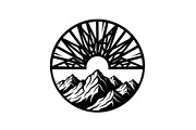 Mountain Sun Circle Design Bundle, an Illustration by Creativeshirt (Thumbnail 18 of 31)
