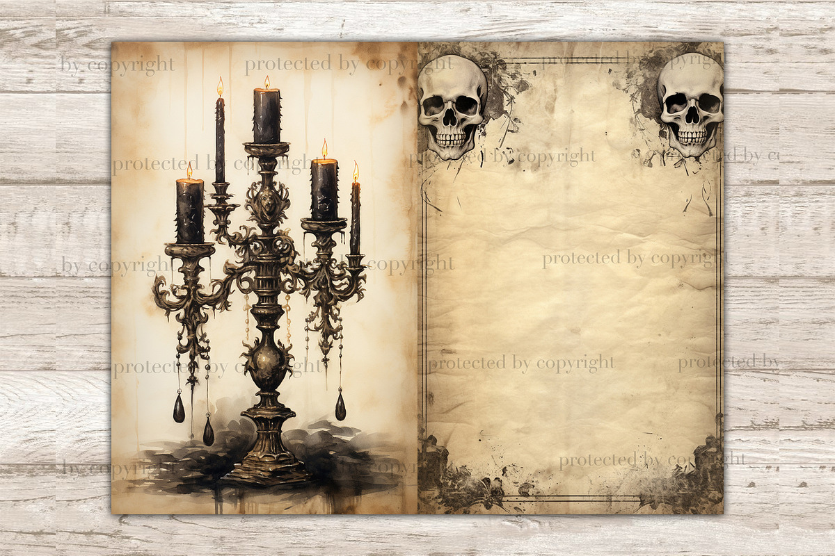Gothic Junk Journal Pages, an Object Illustration by GlamArtZhanna (Photo 10 of 10)