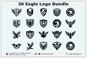 Eagle Badge Logo Pack, a Branding & Logo Template by Vectorium Studio