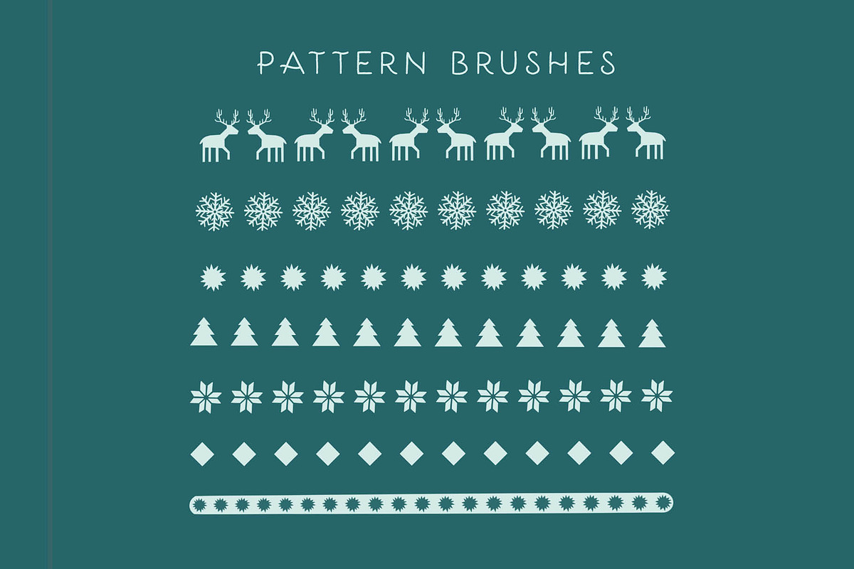 100 Christmas Procreate Brushes, a Brush Add-On by Pencil Twist