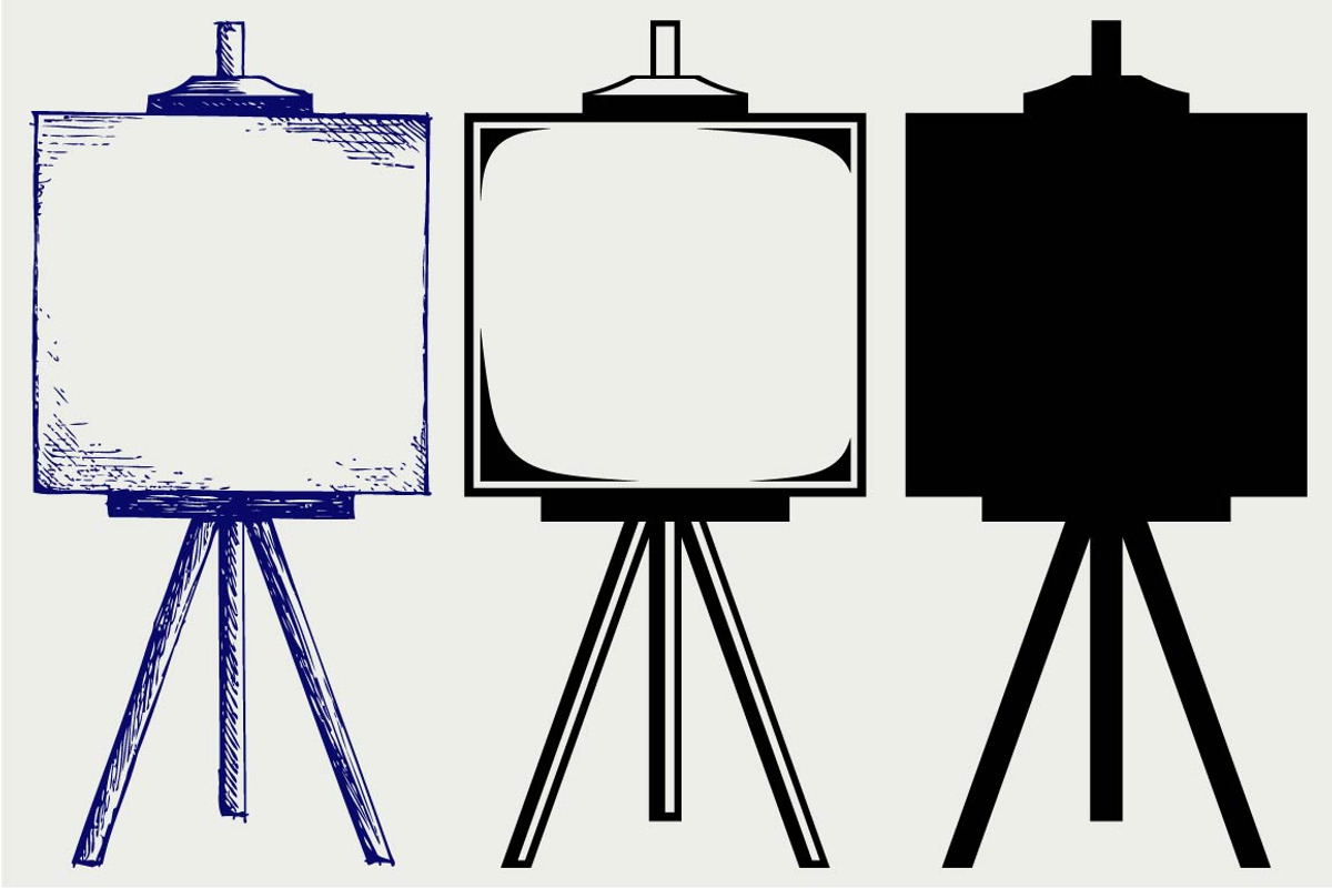 Easel SVG, an Outline Icon by LineworkStock