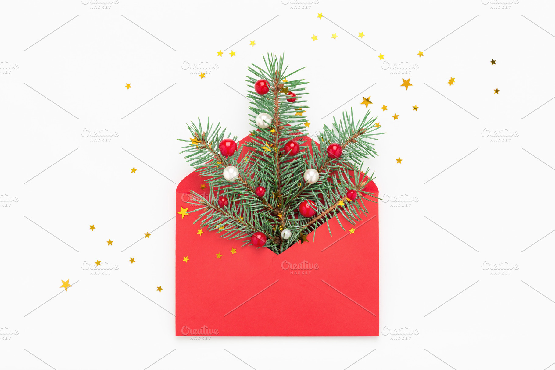 Christmas tree in red envelop, a Holiday Photo by Julia Manga