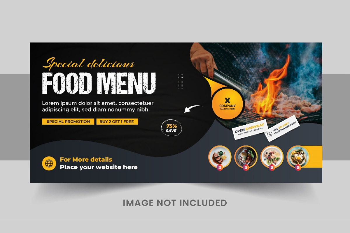 Food web banner template design, a Social Media Template by Pavel_design