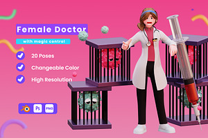 3D Character Female Doctor