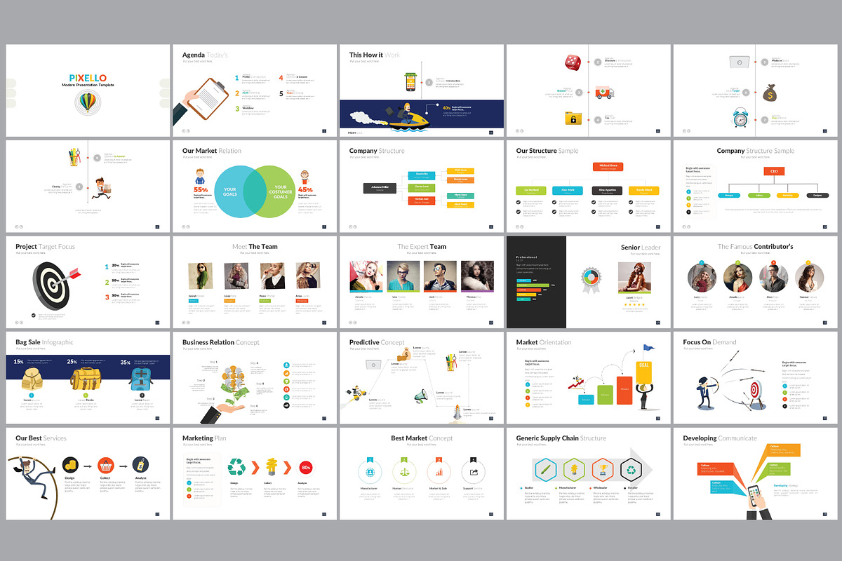 Pixello Presentation Template, a Presentation Template by DesignCorner (Photo 2 of 7)