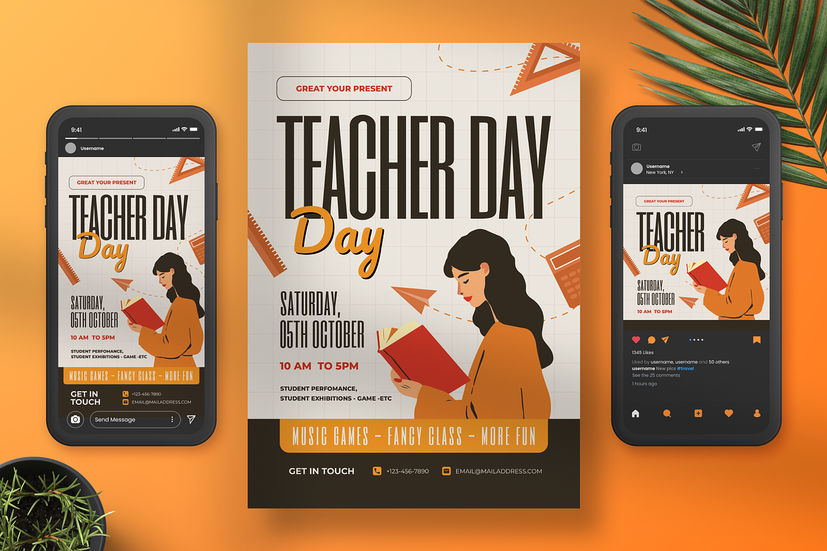 World Teacher's Day Event Flyer, a Flyer Template by Annora Studio (Photo 3 of 4)