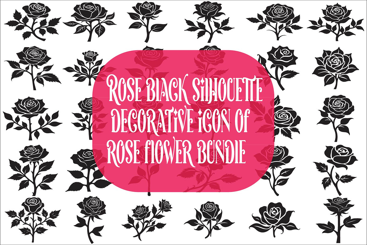 Rose Black Silhouette Decorative, an Illustration by Amazin_art (Photo 1 of 31)