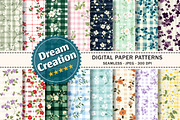 Floral Gingham Seamless Pattern, a Pattern Graphic by Dream Creation (Thumbnail 1 of 7)