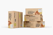 Cartoon Box Mockup, a Packaging Mockup by Ram Studio LLC (Thumbnail 13 of 23)