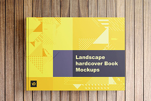 Landscape Hardcover Book Mockup