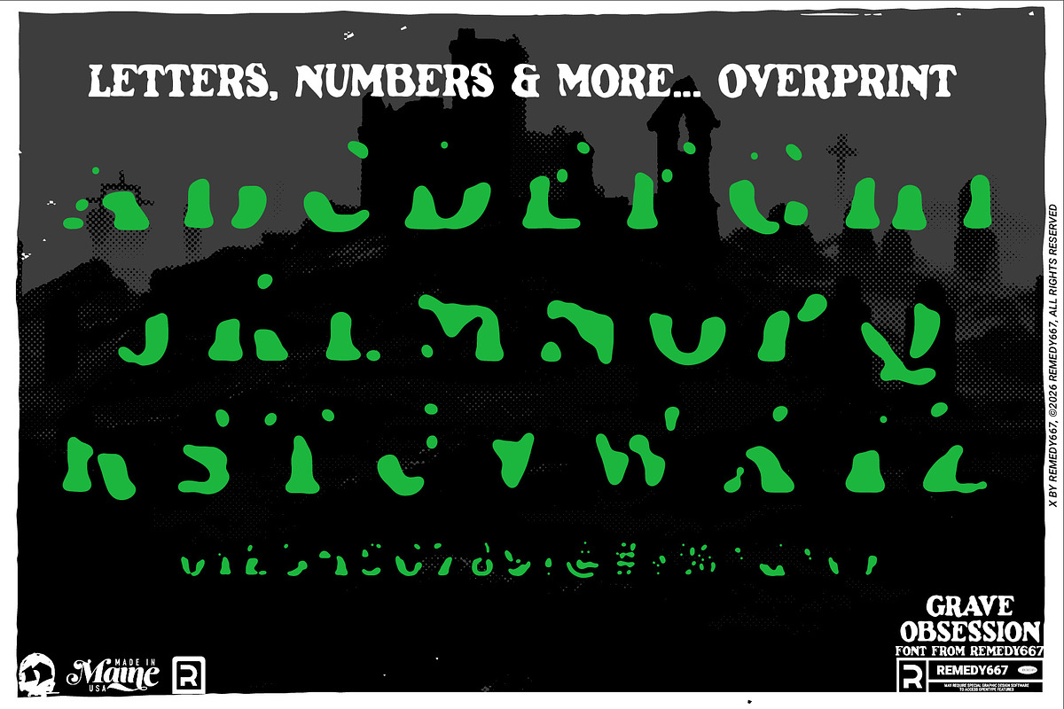 Grave Obsession - Grunge Font, a Serif Font by Remedy667 (Photo 9 of 9)