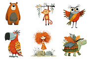 Quirky Cartoons animal clipart, an Illustration by CreationArt (Thumbnail 5 of 5)