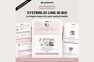 Systeme.io Blush Link in Bio, a Landing Page Template by Hayley's Digital Hub