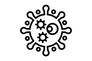 Virus infection black icon, an Outline Icon by Creative priyanka