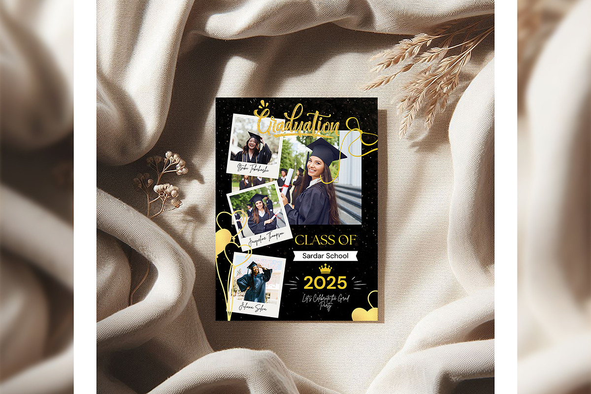 Graduation Invitation PSD and Canva, an Invitation Template by SmmrDesign (Photo 4 of 6)