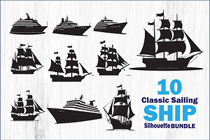 Classic Sailing Ship Vector Bundle, an Object Graphic by Designs_River