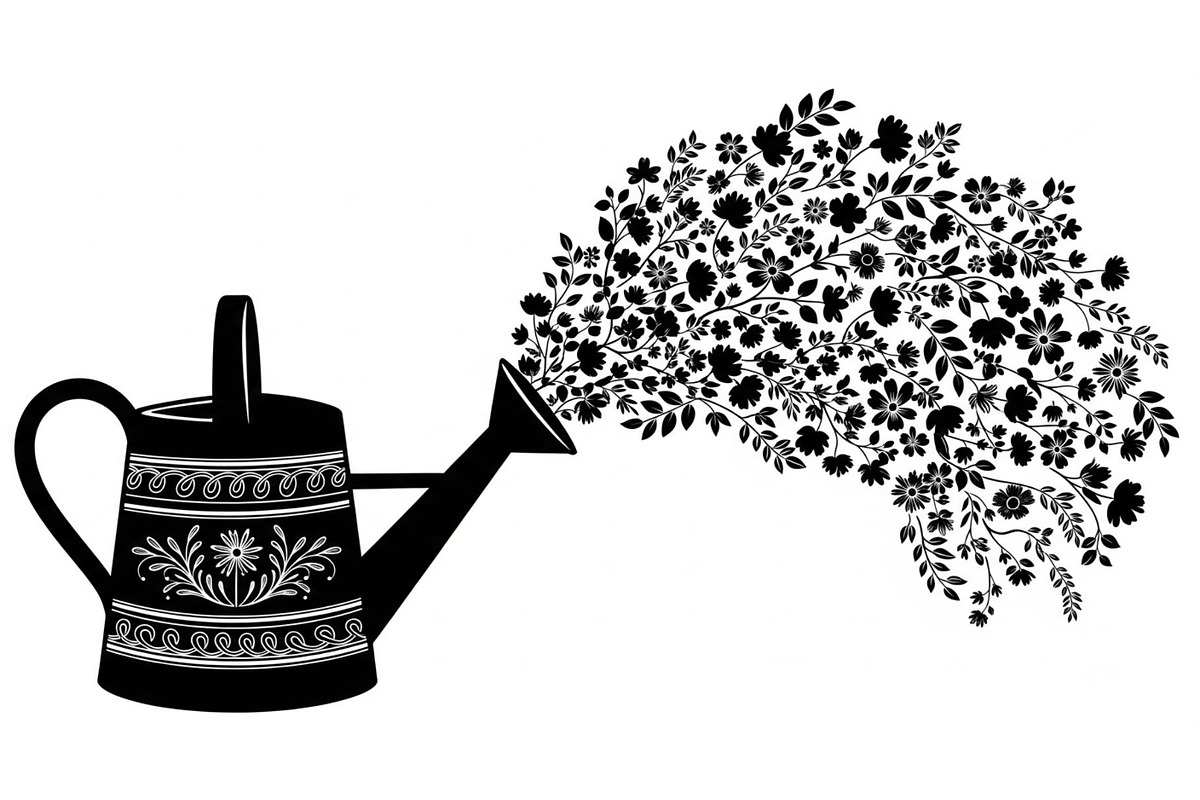 Floral Watering Can Design Bundle, an Illustration by Gaye Art (Photo 12 of 31)