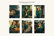 Neurodivergent Teen Illustrations, a Person Illustration by LanternkinStudio (Thumbnail 6 of 13)