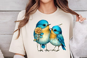 Quirky Valentine Love Birds Clipart, an Illustration by DreamCafeArt (Thumbnail 5 of 6)
